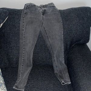 Top shop Jamie jeans In washed out  black waist 25 and length 28